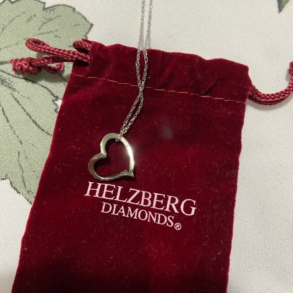 Helzberg Diamonds Sterling Silver Heart Necklace